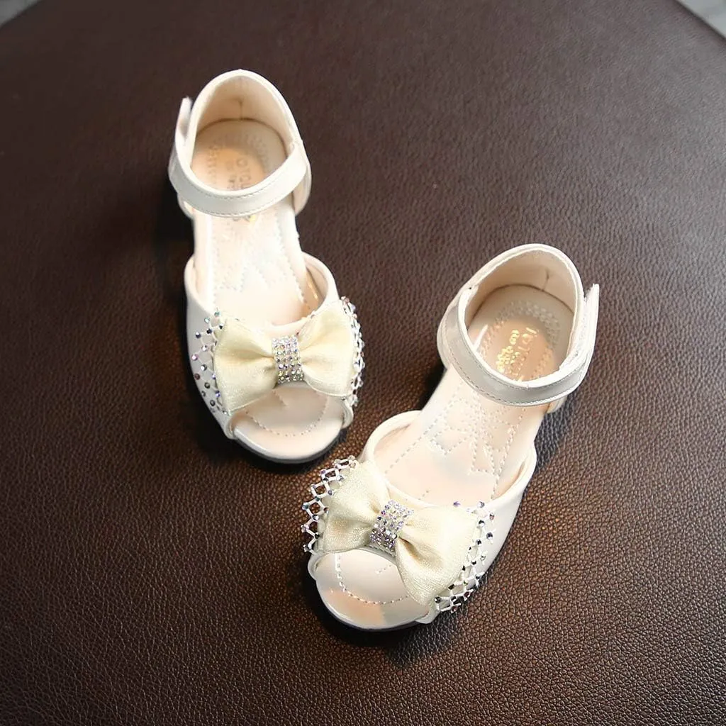 EnJoCho Party Infant Baby 18Months-7Years Leather Sandals Toddler Bowknot Girls Princess Kids Shoes Baby Shoes