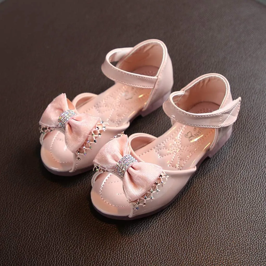 EnJoCho Party Infant Baby 18Months-7Years Leather Sandals Toddler Bowknot Girls Princess Kids Shoes Baby Shoes