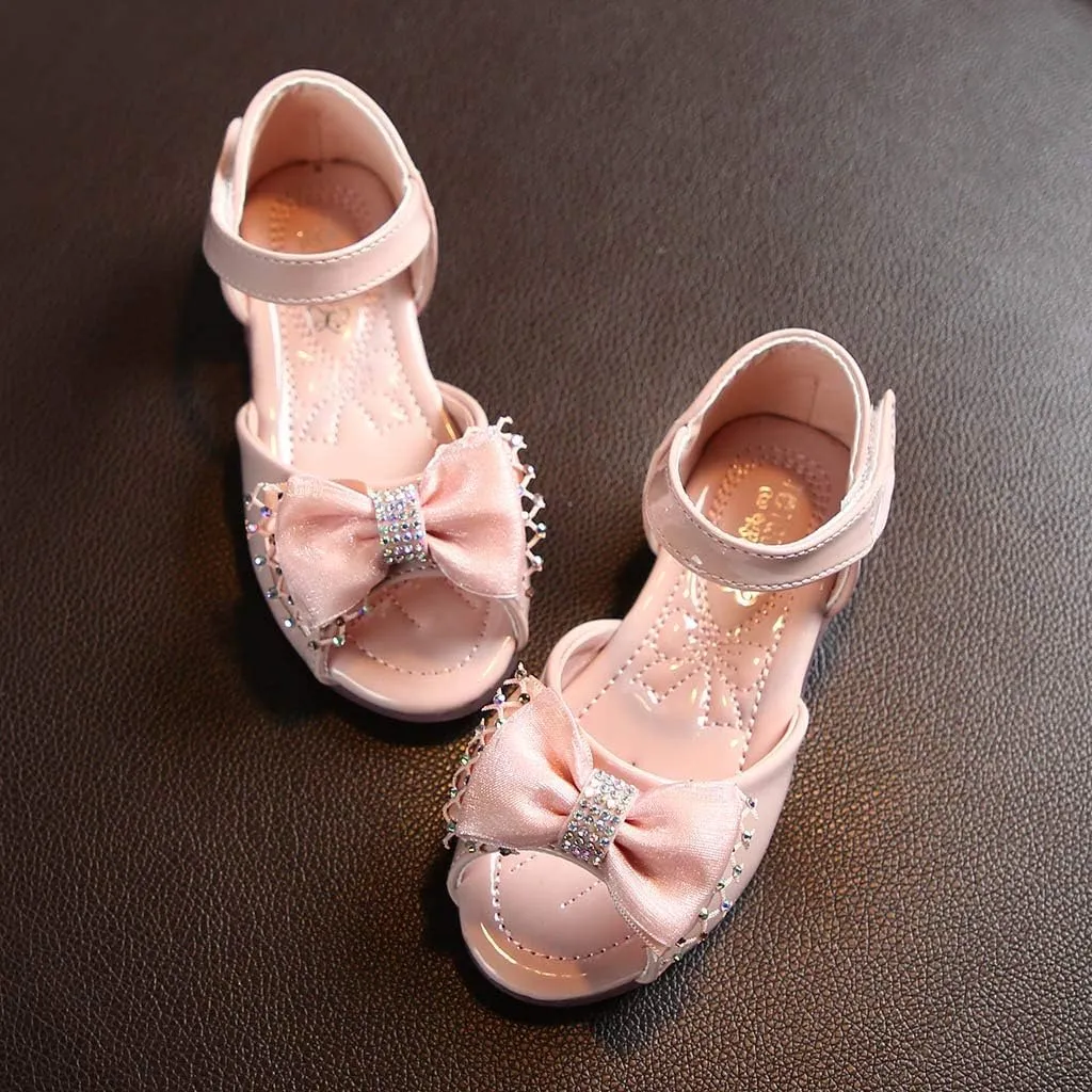 EnJoCho Party Infant Baby 18Months-7Years Leather Sandals Toddler Bowknot Girls Princess Kids Shoes Baby Shoes