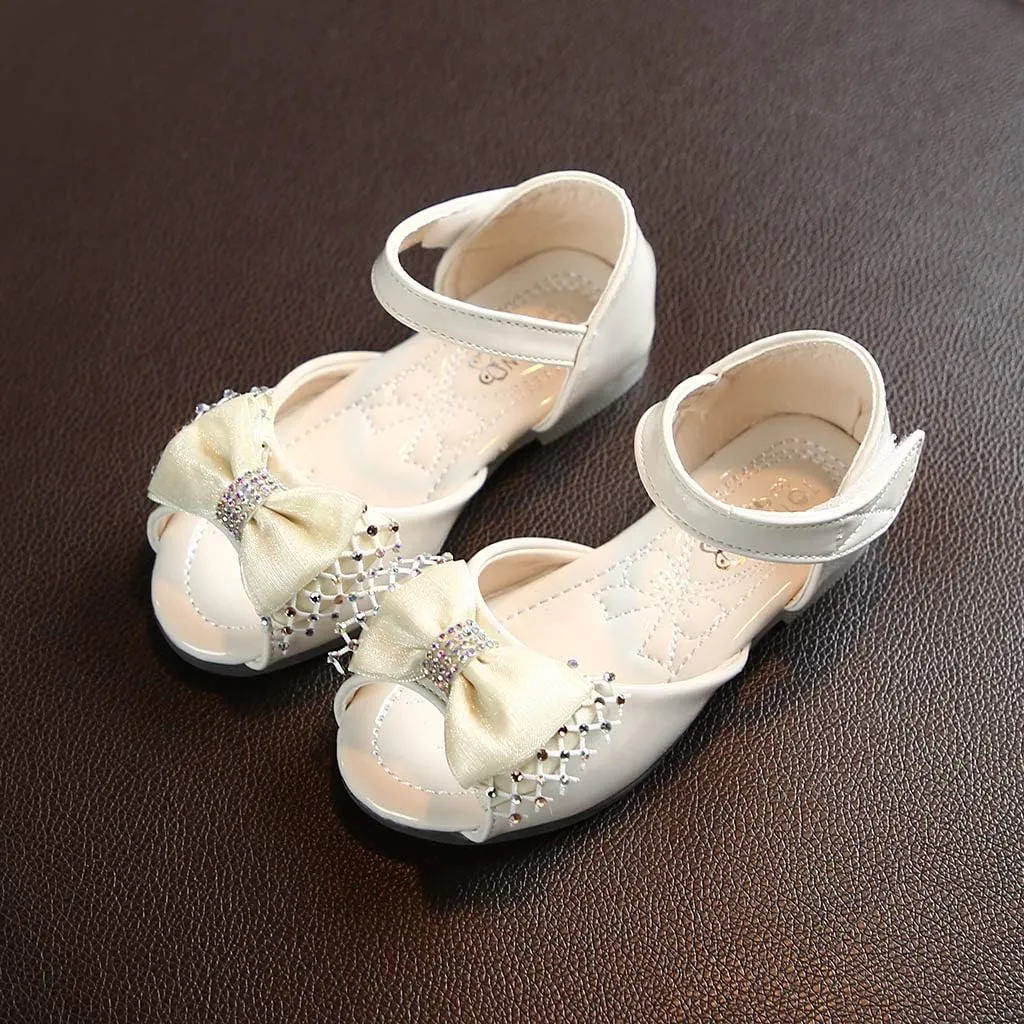 EnJoCho Party Infant Baby 18Months-7Years Leather Sandals Toddler Bowknot Girls Princess Kids Shoes Baby Shoes