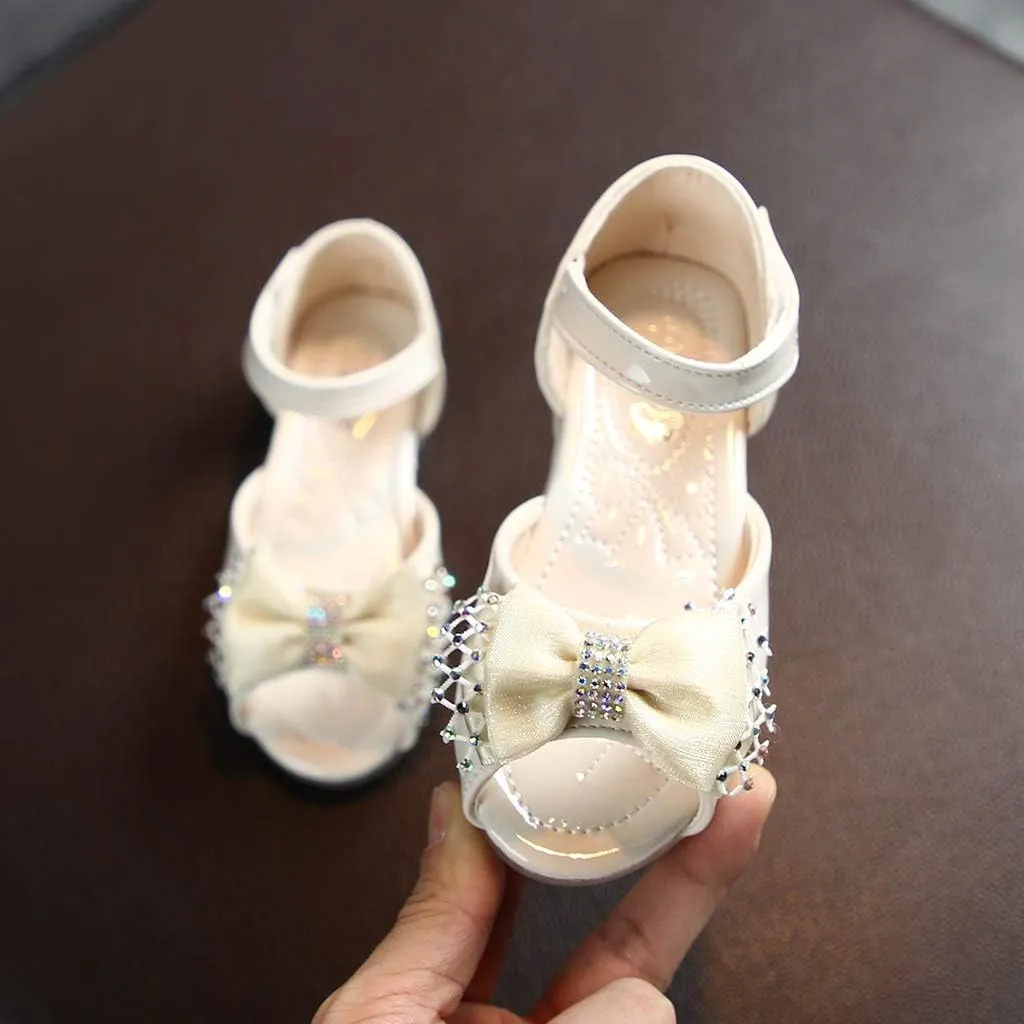 EnJoCho Party Infant Baby 18Months-7Years Leather Sandals Toddler Bowknot Girls Princess Kids Shoes Baby Shoes