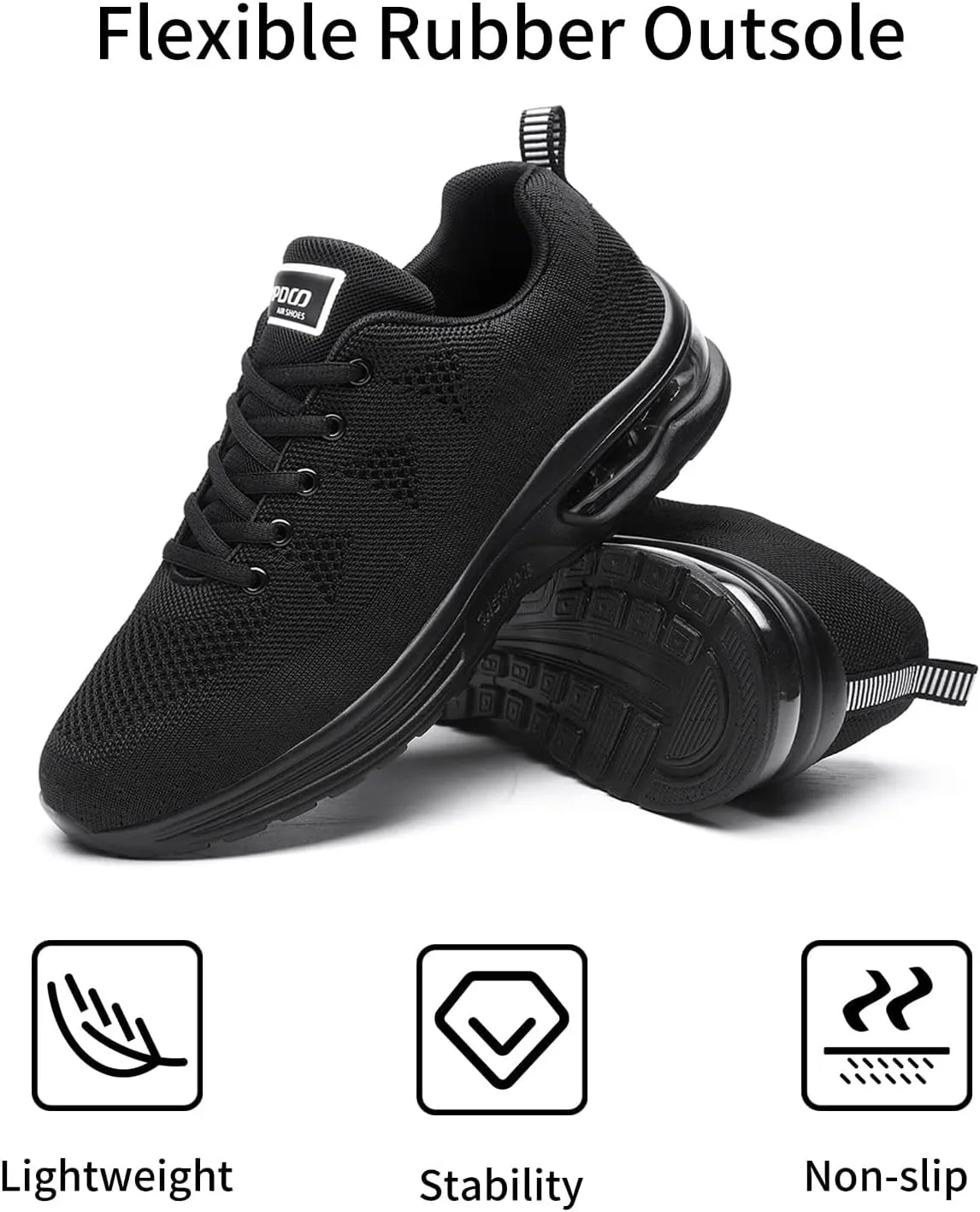JARLIF Men's Lightweight Athletic Running Shoes Breathable Sport Fitness Gym Jogging Sneakers (Size 6.5-12.5)