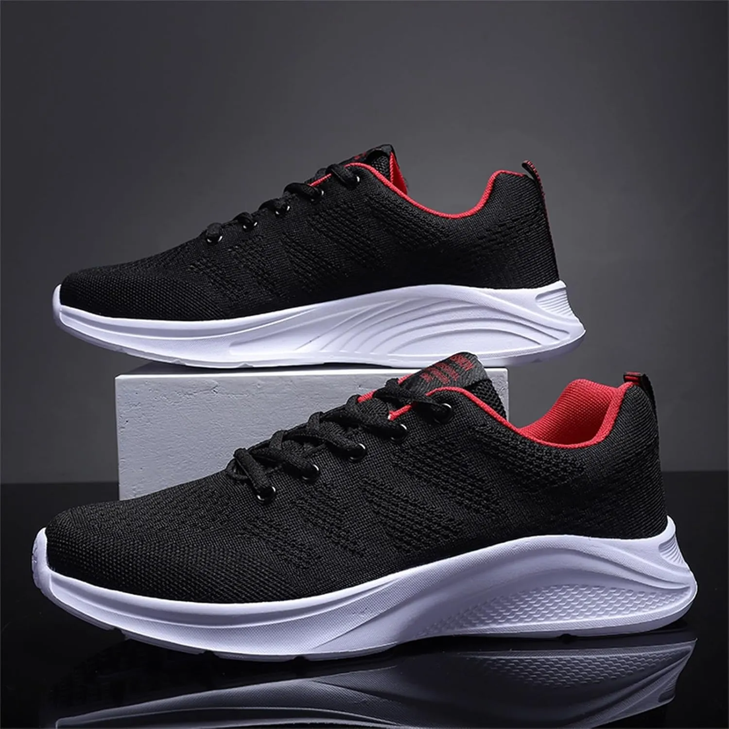 Mens Casual Running Sneakers,Brathable Non-Slip Walking Shoes for Men,Arch Support Low TOP Lace Up Fashion Sneaker for Long Standing Hiking Daily Work,Boys School Shoe Durable