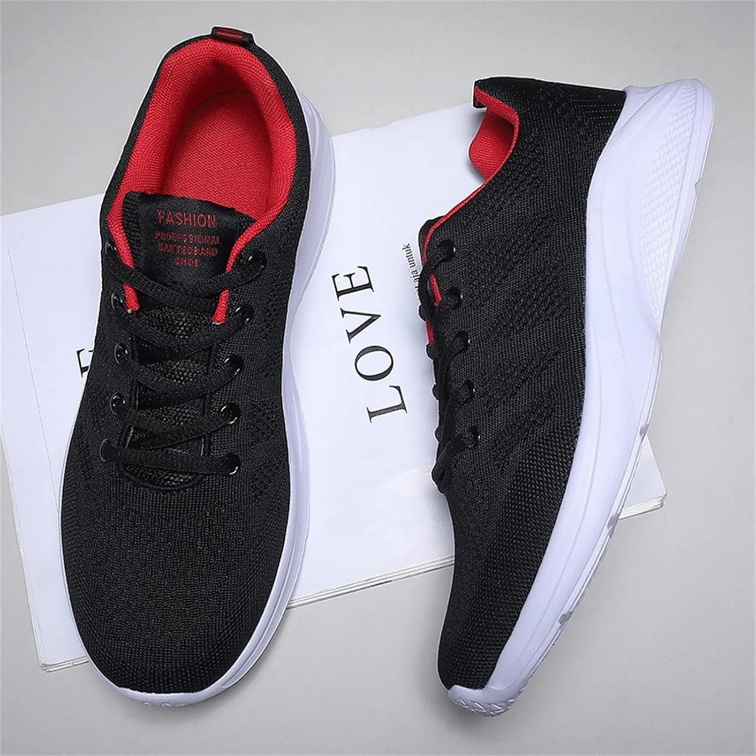 Mens Casual Running Sneakers,Brathable Non-Slip Walking Shoes for Men,Arch Support Low TOP Lace Up Fashion Sneaker for Long Standing Hiking Daily Work,Boys School Shoe Durable
