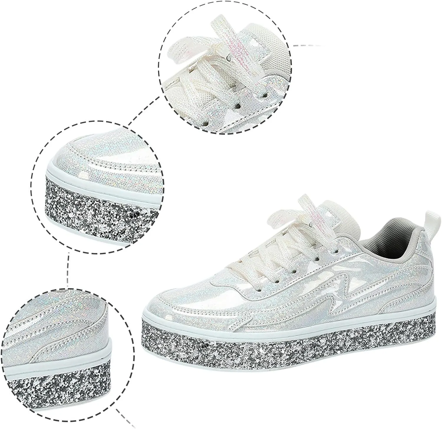 Slip on Walking Shoes Women Dressy PU Leather Non Slip Running Shoes Wide Width Breathable Sports Workout Tennis Shoes Lightweight Fashion Sneakers