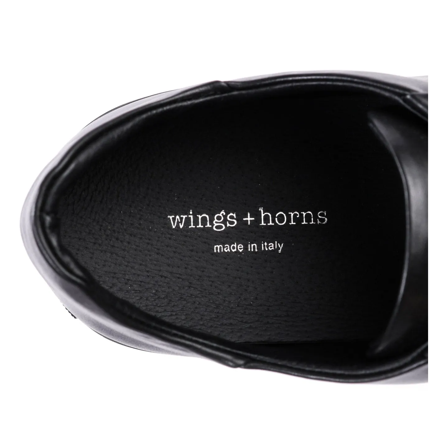WINGS   HORNS COURT LOW SOFTY LEATHER BLACK / BLACK