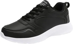 Women's Slip on Walking Shoes Comfy PU Leather Non Slip Arch Support Running Shoes Breathable Mesh Sports Workout Tennis Shoes Lightweight Fashion Sneakers