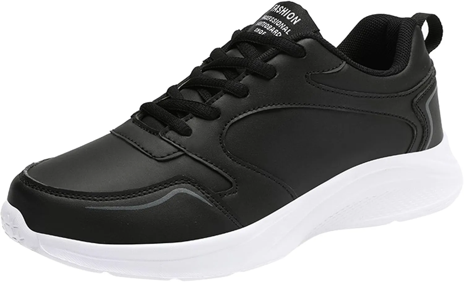 Women's Slip on Walking Shoes Comfy PU Leather Non Slip Arch Support Running Shoes Breathable Mesh Sports Workout Tennis Shoes Lightweight Fashion Sneakers
