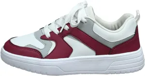 Women's Slip on Walking Shoes Dressy PU Leather Non Slip Running Shoes Wide Width Breathable Mesh Sports Workout Tennis Shoes Fashion Lace Up Sneakers