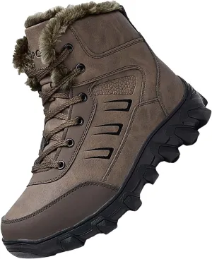 Work Boots for Men Waterproof Hiking Sneakers Zip Up Fur Lined Women's Safety Shoes Food Service Outdoor Botas Waterproof Soft Toe Work Hike Grounded Footwear