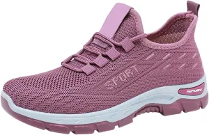 ZWRXW Orthopedic Sneakers for Women Comfortwear Shoes Arch Support Orthopedic Walking Shoes Breathable Non Slip Casual Athletic Sneakers Mesh Up Running Sneaker